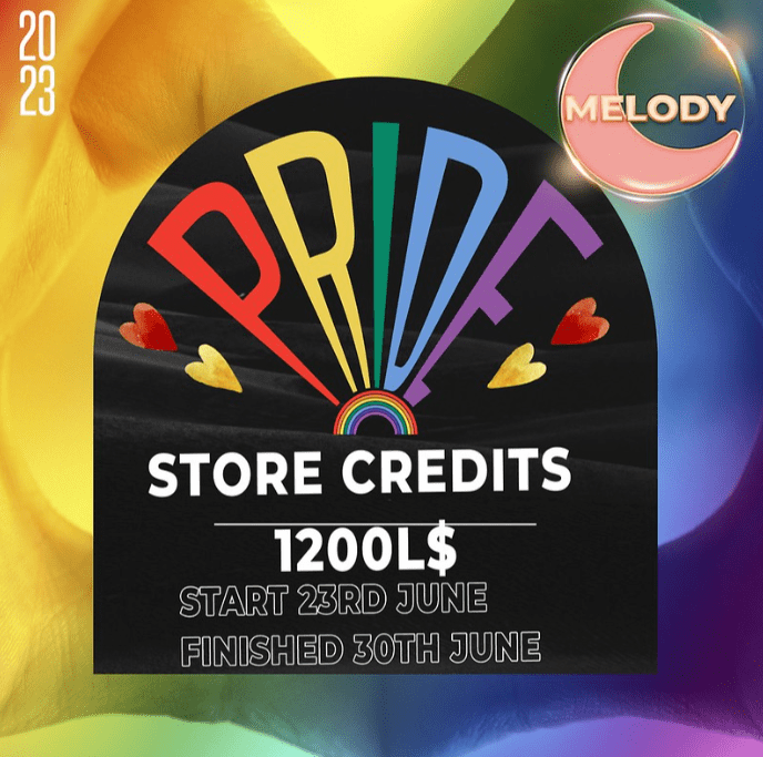 1200L$ Store Credit from Melody until June&nbsp;30th