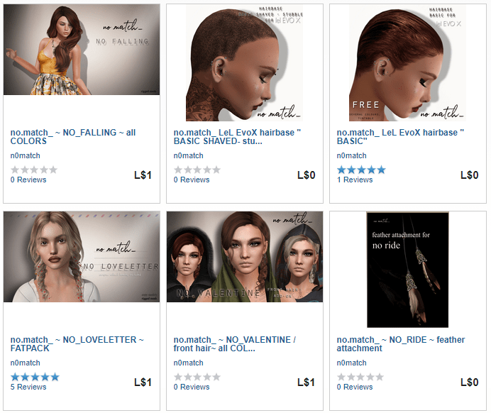 Freebies and Dollarbies from no.match&nbsp;Hair